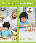 Child assembling with an adult using 14 In 1 STEM Building Kit For Kids Ages 8 To 12 With 218 Pieces And Motor Electric Educational Construction Science Toys For Learning DIY Projects Awesome Gift For Christmas Or Birthday