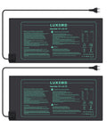 Seedling Heating Mat For Seed Starting 10 x 20.75 Inch Pro Grade Waterproof Hydroponic Heating Pad with power cords and instructions visible.