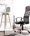 Two Pack 4-Inch Bar Stool Swivel Plates With 360 Degree Rotation Lazy Susan Turntable Beefy Square Semi-Ball Bearing Seat Swivel Base Mount Plate For Recliner Chair Or Table Black 100x100mm 11mm Height showing in use on chair
