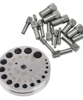 Steel Disc Cutter Set For Jewelry Making with 17 dies and 45 steel punch discs for precise flat bottom punching and crafting