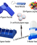All In One Pigeon Care Starter Kit With Perches Leg Bands Dummy Eggs Waterer And Feeder Premium Birdie Accessories items overview