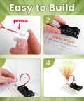 4-step assembly of 12 Kid Friendly Fiber Optic Light Kit Sets for Hands On STEM Activities and Simple Electric Circuits
