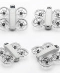 Colorful Drone Propellers For Neo 2 Quiet Low Noise Paddle Style Replacement Set In Crystal Gray Finish shown on drone