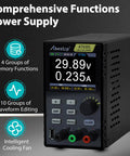 Beast 60V 10A Variable DC Power Supply With 300W Output, 110V Input, Four Digit High Resolution 2.8 Inch IPS Display