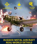 Metal Airplane Building Kit For Kids Ages 8 16 285 Piece DIY Mechanical Engineering Set with realistic aircraft model.