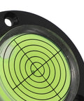 For Bullseye Bubble Level, Round Circular For Spirit Vial, Alignment Tool with green liquid and crosshair design.