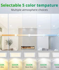 Color temperature options for 6 Inch LED Recessed Lights Kit 12 Pack Ultra Thin Square Recessed With Junction Box 5 CCT Selectable 2700K to 5000K