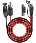 Beefed-Up Heavy Duty 20 Feet 10AWG Solar Panel To SAE Adapter Cable For RV And Caravan, coiled with SAE polarity reverse adapter
