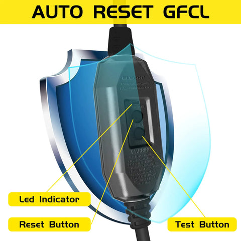 Auto reset GFCL on 25 foot weatherproof extension cord with lighted end three outlets heavy duty 12 gauge SJTW 12/3 UL certified