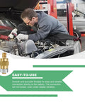 Mechanic installing Heavy Duty Solid Brass Side Post Battery Terminal Extender Studs With Brass Jam Nuts in vehicle engine bay.