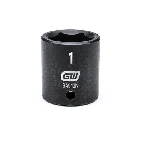 Nineteen Piece Half Inch Drive Six Point Standard Impact Socket Set SAE With Off Corner Loading Black Oxide Finish Close-up