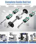 Heavy Duty Linear Guide Rail Kit With Two HGR20 400mm Rails Four Pillow Blocks SFU1605 400mm Ball Screw for CNC Routers