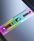 Tesla USB Hub 4 Port Docking Station With RGB Ambient Light For Model 3 Highland 2024 2025 And Model Y Juniper 2026 shown installed.