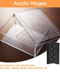 Pair Of Hella Durable Acrylic Hinges For Cabinets Drawers And Displays 75X45Mm Self Adhesive Black Piano Folding Hinges For Diy Crafts And Home Makeover used on acrylic storage box.