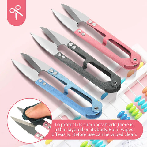 3 Pack Thread Snips Set High Carbon Steel Thread Cutter With Spring Return Easy To Use Cuts Smoothly 4.25 Inch Long