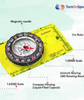 Orienteering Compass For Hiking And Camping, Pro-Grade Scout Tool For Map Reading And Navigation with acrylic baseplate and bezel