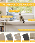 Custom Bench Cushions With Fabric Color And Size Options Non Slip Waterproof High Density Foam Piping Trim displayed on a window seat