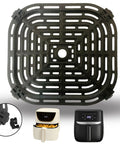 Heavy Duty Carbon Steel Air Fryer Grill Plate For 6 Quart Paris Hilton Bella Pro Series, 8.8x8.1 inch nonstick crisper tray.