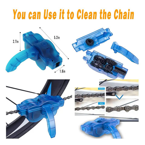 Bicycle chain cleaner from the 10 Piece Bicycle Cleaning Kit With Chain Cleaner, Chain Brush, Tire Cleaner, Detail Brush, Wheel Brush.