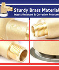 Upgraded Brass RV Vacuum Breaker Check Valve 571 VAC CHK A with brass material details and threaded ends