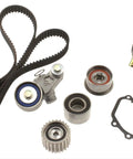 Engine Timing Belt Kit With Water Pump For Saab 9-2X Subaru Forester Impreza showing belt, pump, tensioner, and idlers components.