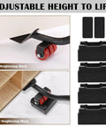 Get Your Heavy Furniture Moving Easy With This Badass 29 Inch Long Furniture Lifter Tool Set featuring adjustable height and rolling wheels.