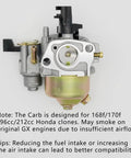 Aftermarket 19mm Carburetor Kit With Manual Choke and Fuel Filter for Honda Predator 212cc 196cc 200cc engines