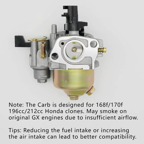 Aftermarket 19mm Carburetor Kit With Manual Choke and Fuel Filter for Honda Predator 212cc 196cc 200cc engines