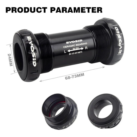 Beefy Ceramic Bearing Bottom Bracket 68 73mm BSA English Thread 22mm Or 24mm Spindle For GXP Hollowtech MTB And Road Bikes