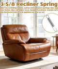 Rock Solid Heavy Duty Stainless Steel Recliner Springs For Long Neck Chairs 4 Pack Built Tough Tension Hooks beside leather recliner.