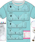 T-Shirt Ruler And Heat Press Guide For Right On The Money Vinyl Alignment Tool with size markings for various ages