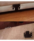 Universal Sectional Couch Connectors 8 Piece Sofa Interlocking Clips and Furniture Brackets With Screws on couch fabric.