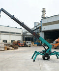 Compact 5 Ton Hydraulic Crane with 12 Meter Boom for Material Handling at Factory and Workshop, site ready for lifting