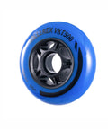 80mm Inline Skate Wheels 85A Urethane Dope Ride for Indoor and Outdoor Skating, Deep Sea Blue, single wheel showing hub