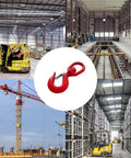 Heavy Duty 15 Ton Swivel Lifting Hook With Secure Latch Built Tough Like A Tank For Crane Or Forklift Use in warehouse setting.