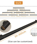 Slick Modern Indoor Stair Railing Kit Featuring Adjustable Stainless Steel Handrail And Wall Mount Banister With Two Inch Round Tube No Sweat Easy Install For Smooth Safe Steps Rock Solid Build, showing size options from 30cm to 600cm.