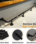Bar Foot Rail Kit Stainless Steel Under Counter Mount Hardware With Foot Pedal, Rugged Rustproof Rail Bracket for indoor use