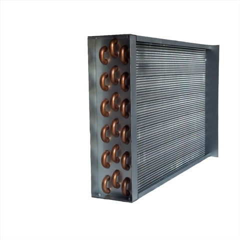 Badass 12 X 24 Water To Air Heat Exchanger With One Inch Copper Fittings, heavy steel body for outdoor wood boilers.