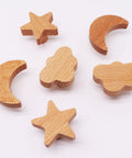 Totally Sweet Wooden Cabinet Knobs Moon Star And Cloud Shapes 6 Piece Set Heavy Duty Drawer Pulls For Nursery Dressers No Sweat Mounting And Fresh Designs Fit Your Home Style Just Right Today - wooden star, moon, cloud knobs.