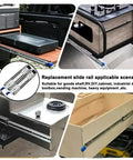 76mm Heavy Duty Ball Bearing Drawer Slides Full Extension For Truck Cabinets With Auto Locking Mechanism To Prevent Drawer Drift During Travel Secure Tool Storage For Work Trucks And RVs, steel rail on cabinet