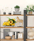 Metal Truck Decor With Sunflowers And Bees, Large Vintage Pickup Table Centerpiece on shelf, Yellow Fall Farmhouse Decor