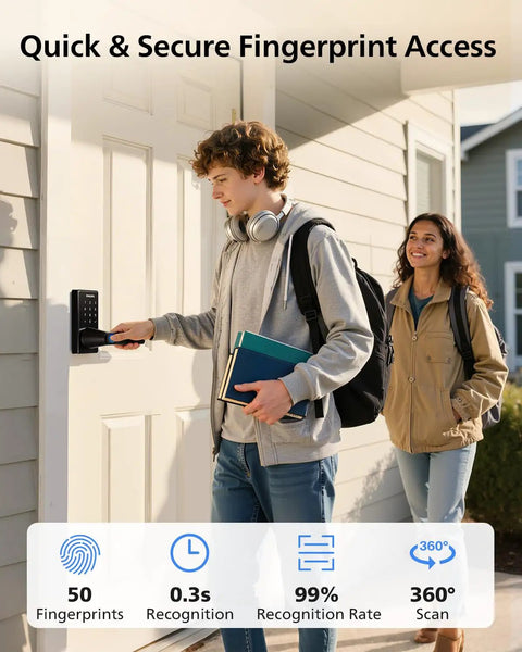 Straight Up Secure Wi Fi Smart Door Lock With Keyless Entry Design And Lightning Fast Fingerprint Scanning For Total Peace Of Mind Home Protection Plus Seamless App Remote Control And Bulletproof Auto Lock With Zero Fuss Installation