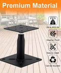 Two Pack Heavy Duty Adjustable Floor Support Jack For Deck Foundations And RV Steps Mini Screw Jack Post Four To Seven Inches Galvanized Steel Rust Resistant DIY Home Improvement Stabilizers For Furniture And Floors