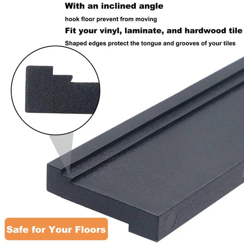 Universal Tapping Block For Vinyl Plank And Laminate Flooring With 3 Edges and durable HDPE construction in close-up view