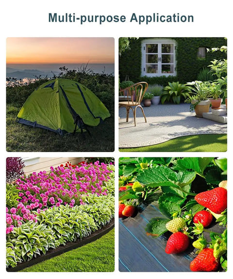 150 Pack 8 Inch Plastic Landscape Stakes for Weed Barrier and Lawn Edging Easy No Dig Garden Stakes in various applications
