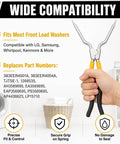 Hand holding Upgrade 383EER4001A Spring Expansion Tool For Washer Door Boot with safety grip, fits various washers.