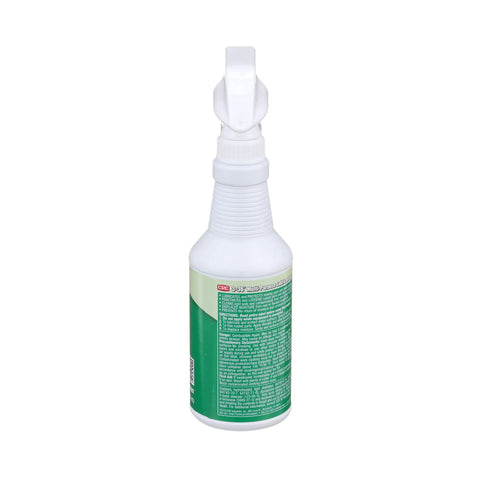Side view of Heavy Duty Multi Purpose Lubricant And Corrosion Inhibitor Spray 16 Oz Bottle, white with green label, VOC Compliant NSF H2