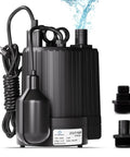 Professional Heavy Duty Submersible Sump Pump With Automatic Float Switch delivers 1600 GPH water removal and features compact design.