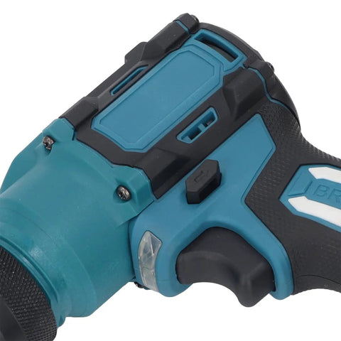Powerful 18V Cordless Rivet Gun Kit With Bright Light And Auto Brushless Motor For Fast Heavy Duty Nailing Jobs On Wood Or Metal Surfaces Anywhere You Go, close-up handle