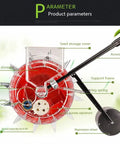 Manual Seed Seeder Handheld For Garden And Farm Use, 20cm Spacing, Adjustable Seed Spacing, Clear Hopper, detailed product diagram